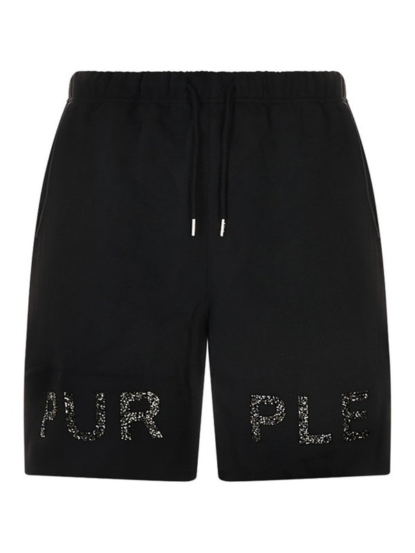 PURPLE BRAND: Hosen Shorts - Shorts - Schwarz