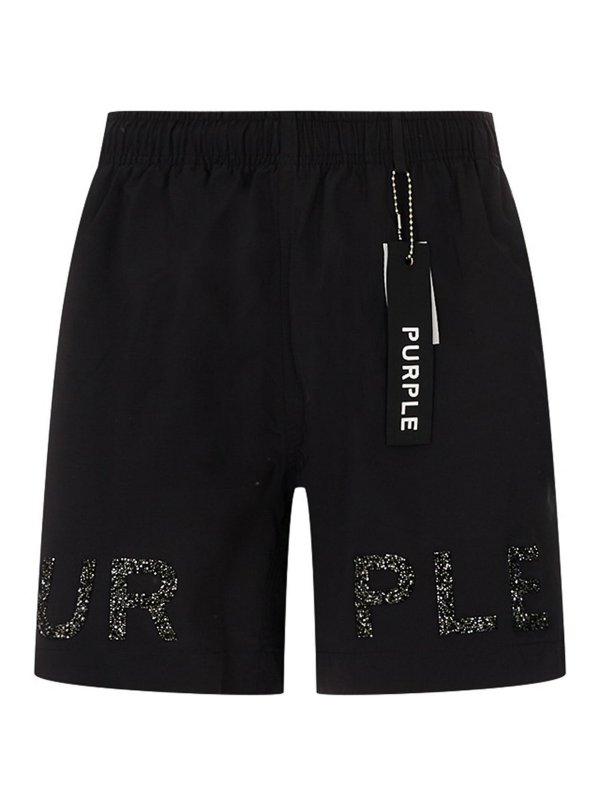 PURPLE BRAND: Hosen Shorts - Shorts - Schwarz