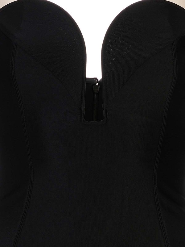 The Best Shops RABANNE: Knielange Kleider - Knielanges Kleid - Schwarz