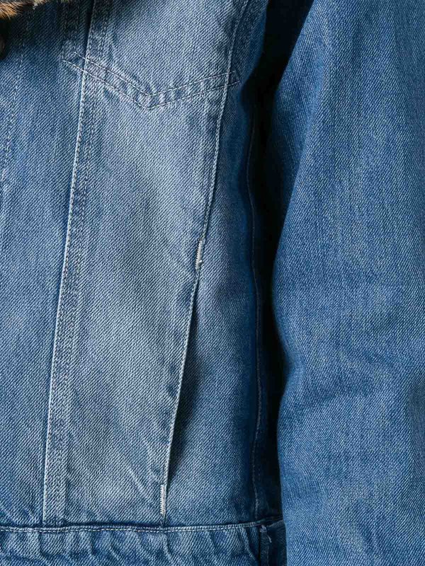 SIMONETTA RAVIZZA: blazers online - Animalier Denim Jacket