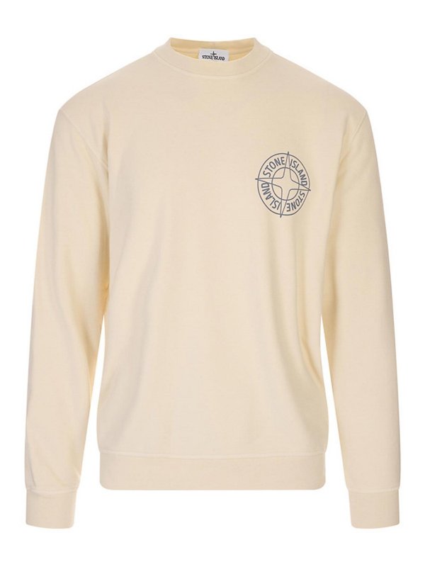 STONE ISLAND: Sweatshirts und Pullover - Sweatshirt - Weiß