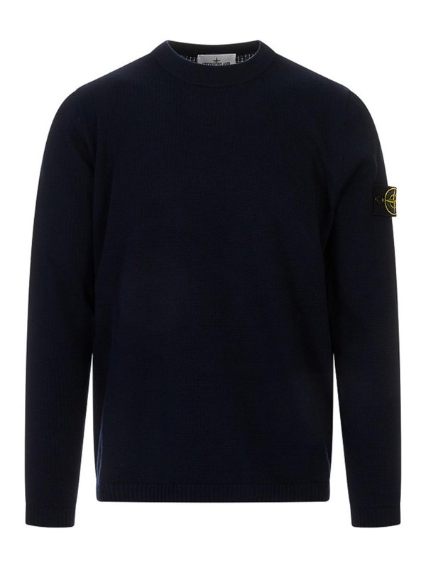 STONE ISLAND: Pull col rond - Pull Col Rond - Bleu