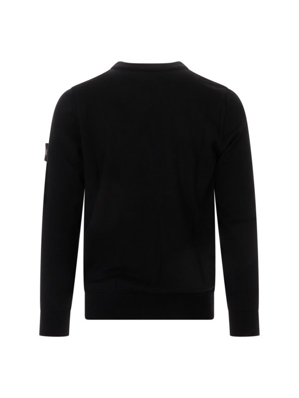 STONE ISLAND: Pull col rond online - Pull Col Rond - Noir