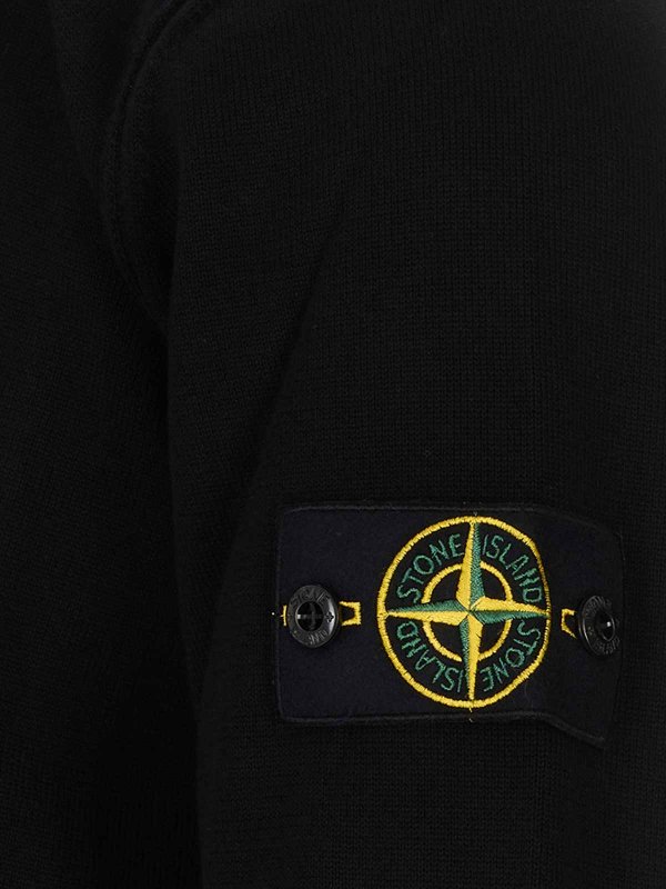 The Best Shops STONE ISLAND: Pull col rond - Pull Col Rond - Noir