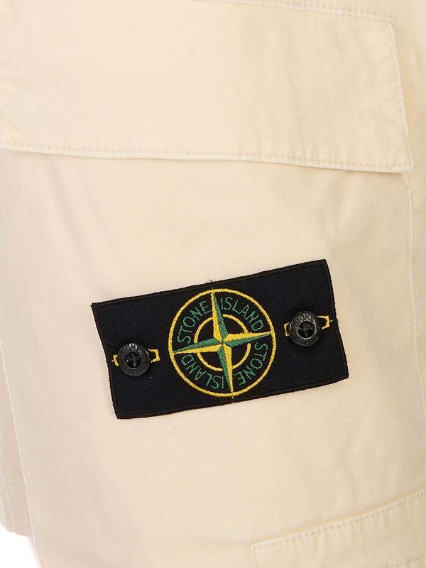 The Best Shops STONE ISLAND: Shorts - Short - Blanc