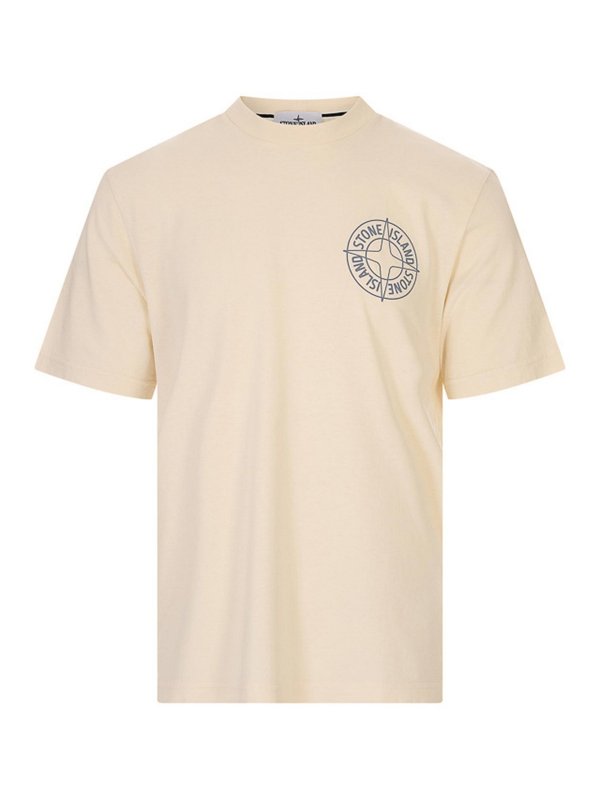 STONE ISLAND: Tシャツ - Tシャツ - 白
