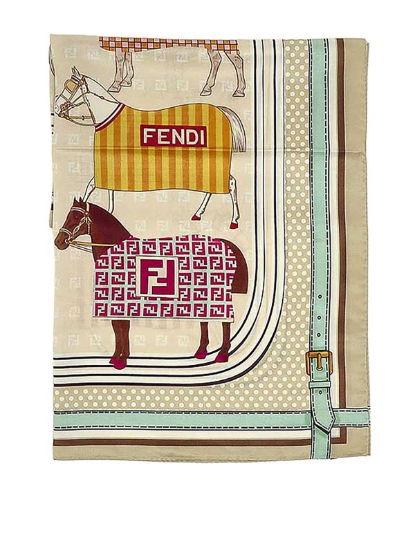Fendi Jr: ストール＆ショール - ストール/ショール - マルチカラー