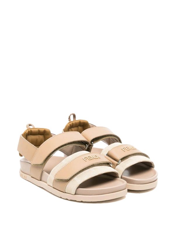 The Best Shops Fendi Jr: サンダル - サンダル - ブラウン