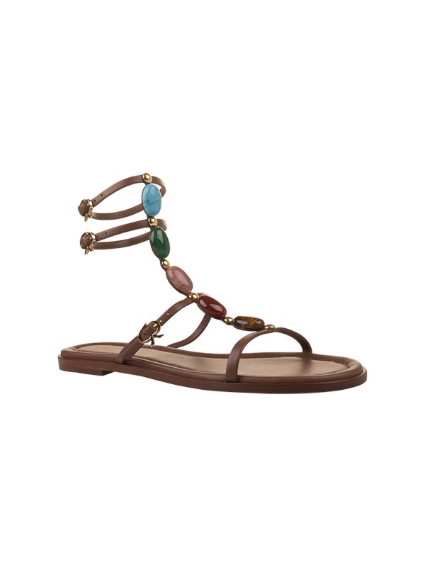 Gianvito Rossi: サンダル online - サンダル - ブラウン