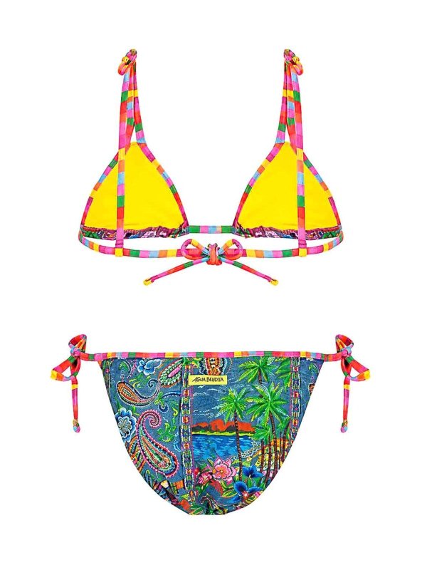 4GIVENESS: bikinis online - Triangle Bikini With Print