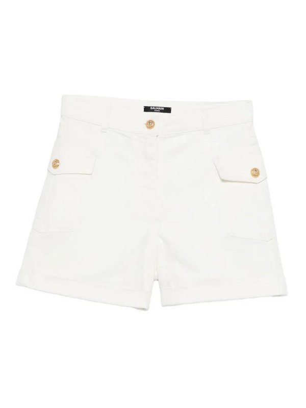 Balmain: Shorts - Shorts - Blanco