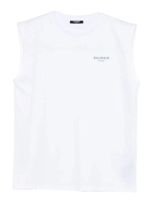 Balmain: Tops y camisetas sin mangas - Top - Blanco