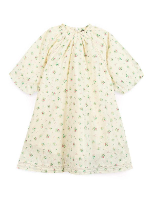 BONTON: Knielange Kleider - Knielanges Kleid - Creme
