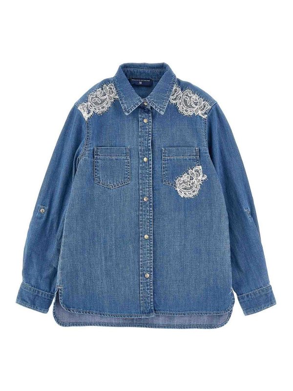 ERMANNO SCERVINO: シャツ - シャツ - ブルー