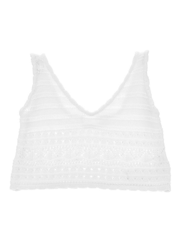 ERMANNO SCERVINO: Tops y camisetas sin mangas - Top - Blanco