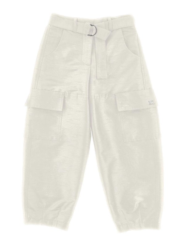 ERMANNO SCERVINO: カジュアルトラウザー - カジュアルパンツ - クリーム