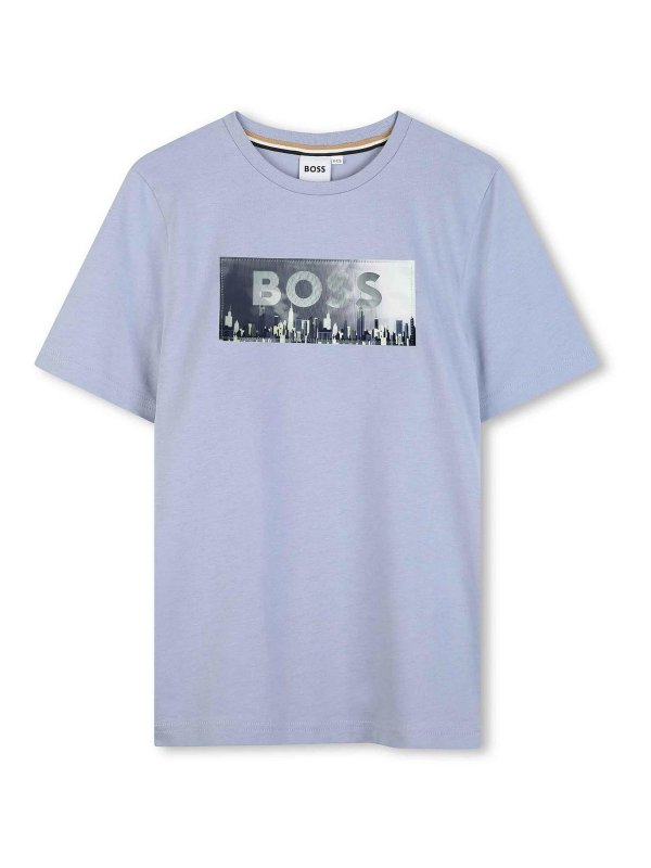 Hugo Boss: T-shirts - T-Shirt - Hellblau