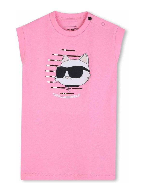 KARL LAGERFELD: ニーレングスドレス - 膝丈ドレス - ピンク