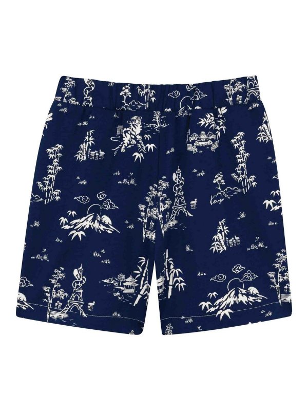 KENZO: pantaloni shorts - Bemuda Con Stampa
