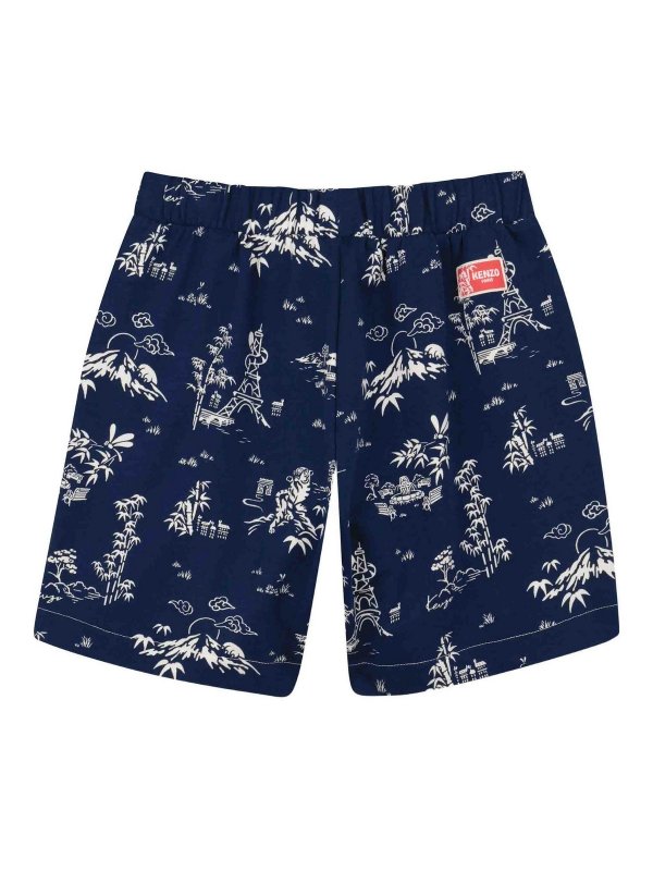 KENZO: pantaloni shorts online - Bemuda Con Stampa