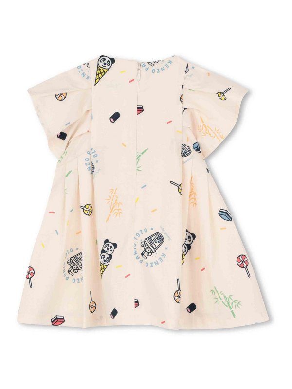 KENZO: Knielange Kleider online - Knielanges Kleid - Beige