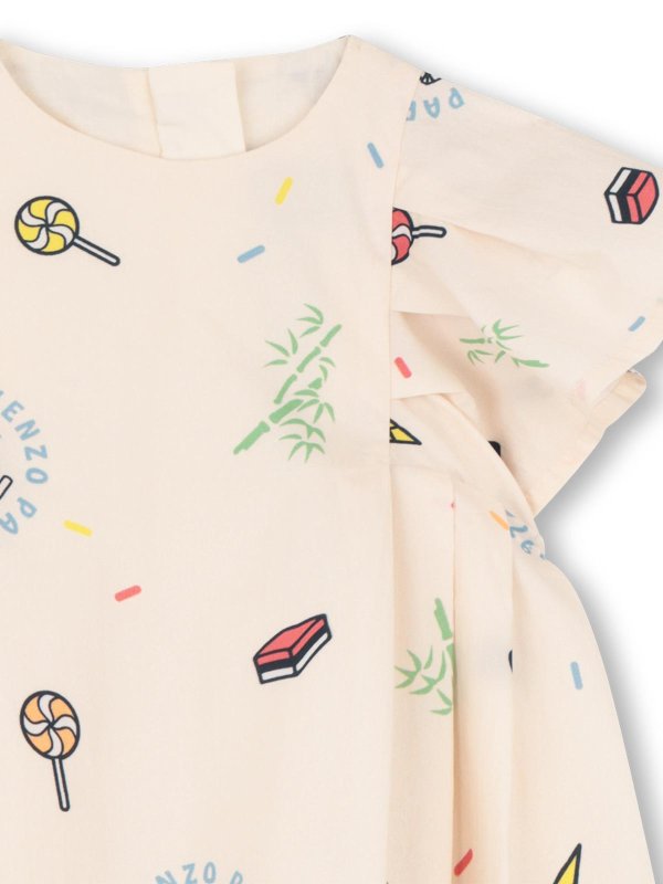 The Best Shops KENZO: Knielange Kleider - Knielanges Kleid - Beige