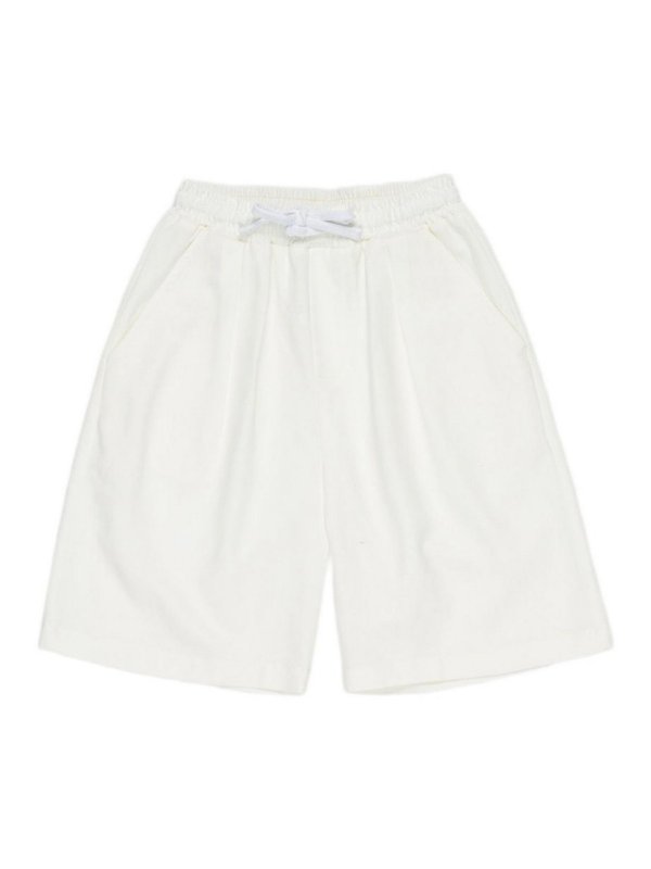 Paolo Pecora: Trousers Shorts - Bermuda With Drawstring