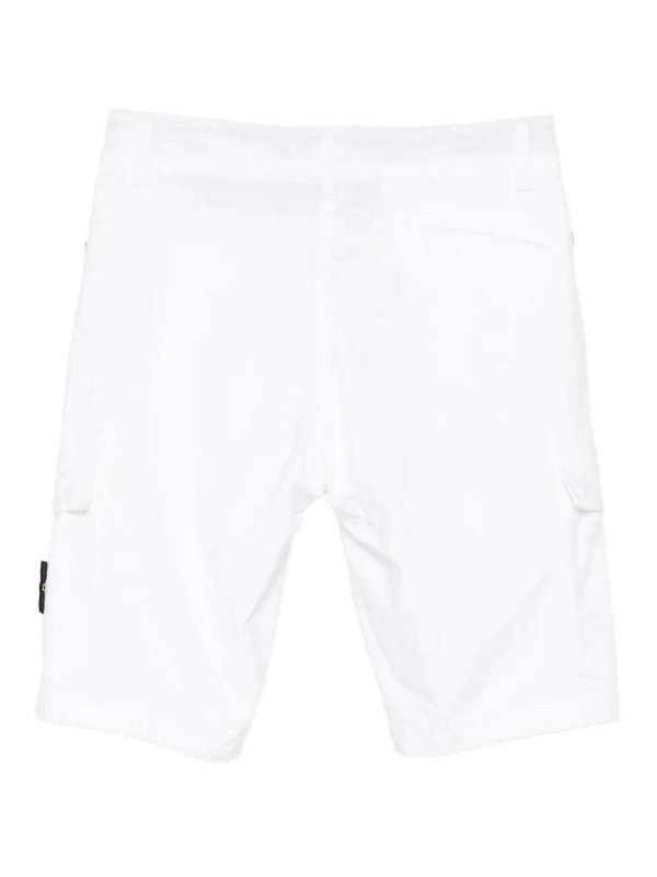 Stone Island Junior: トラウザーショーツ online - ショートパンツ - 白