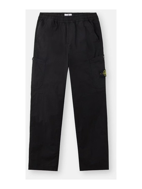 Stone Island Junior: カジュアルトラウザー - カジュアルパンツ - 黒