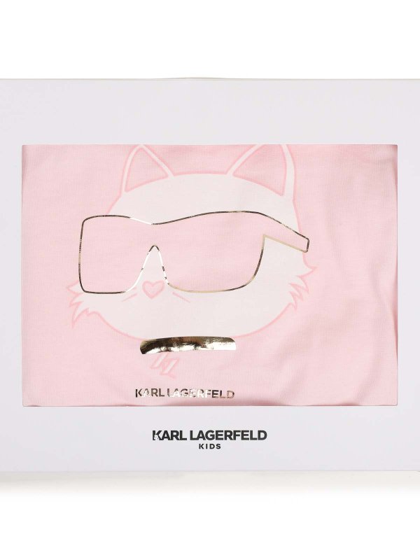 スロー/ブランケット - ピンク shop online: KARL LAGERFELD