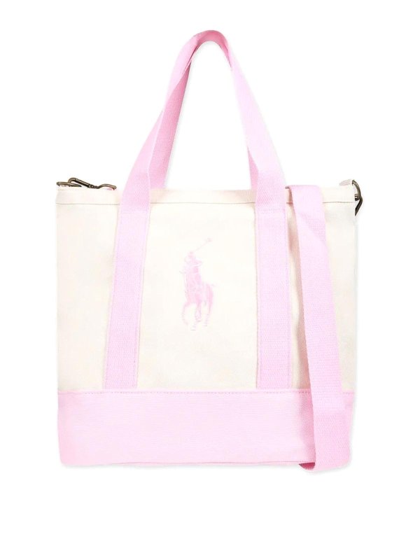 RALPH LAUREN: トートバッグ - トートバッグ - ヌードカラー