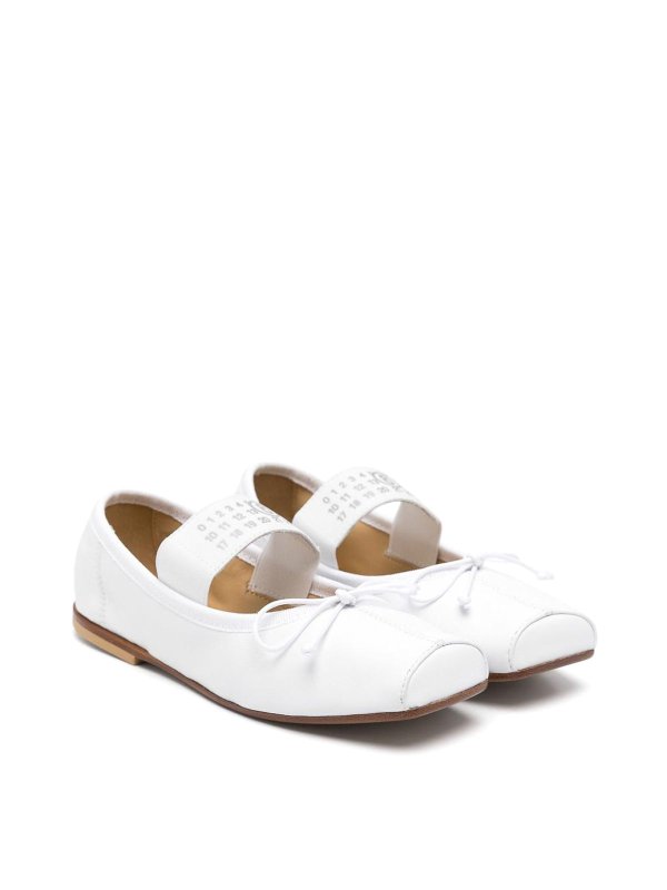MM6 MAISON MARGIELA: フラットシューズ - フラットシューズ - 白