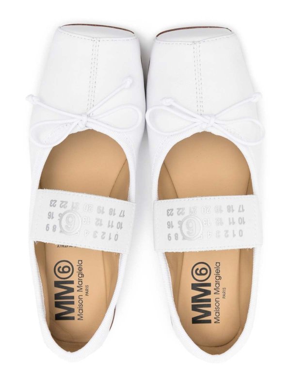 The Best Shops MM6 MAISON MARGIELA: フラットシューズ - フラットシューズ - 白