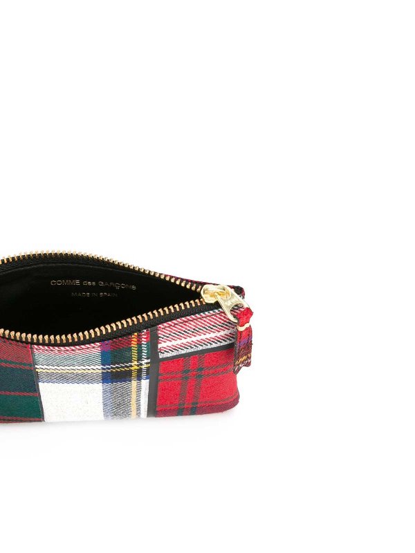 The Best Shops COMME DES GARCONS: clutches - Small Pouch Tartan Patchwork