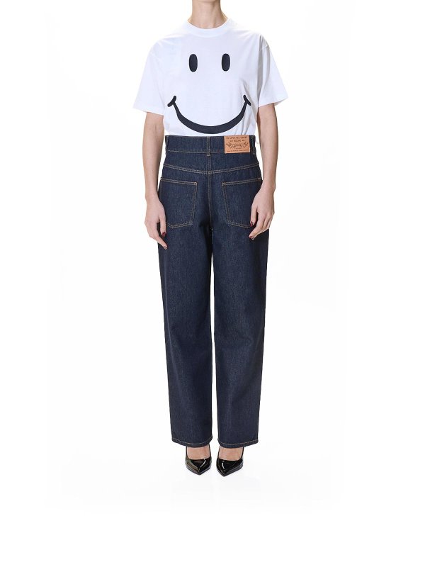 MOSCHINO: straight leg jeans online - Back To Back Jeans