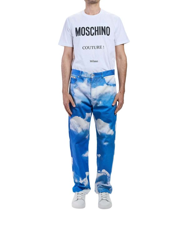 MOSCHINO: ストレートジーンズ online - ストレートジーンズ - ライトブルー