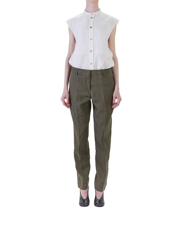 PAUL SMITH: Pantaloni sartoriali online - Pantalone Pinces Lino