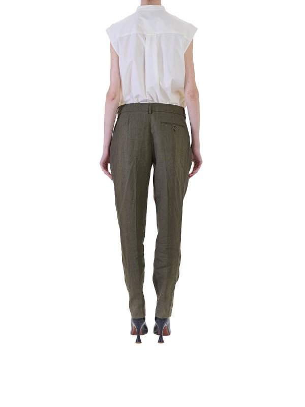 Pantalone Pinces Lino shop online: PAUL SMITH