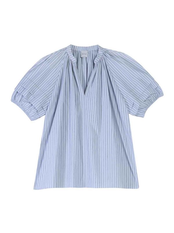 PAUL SMITH: Tops & Débardeurs - Top - Bleu Clair