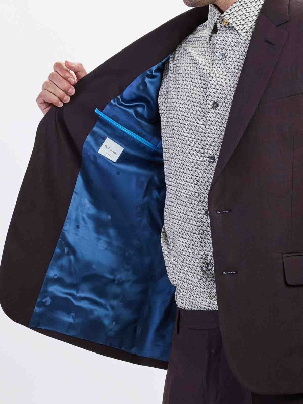 ポールスミス ヴィンテージ 希少パープル スーツ M 2タック 3B Paul Smith フォーマルスーツ - ダークパープル|M1R1457V0142754