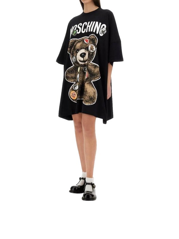 oversized moschino t shirt dress MOSCHINO T-Shirt Dress - nero/black
