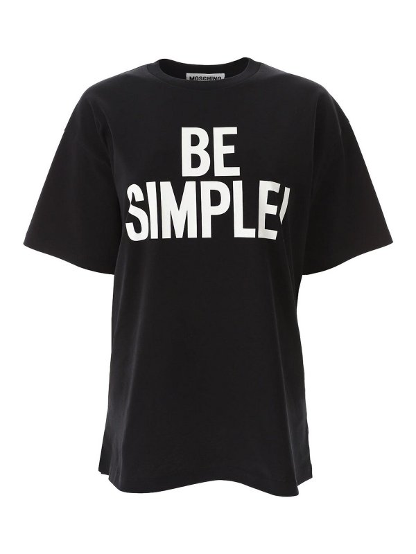 MOSCHINO: t-shirts - Be Simple Oversize Tshirt
