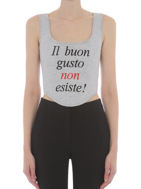 The Best Shops MOSCHINO: Tops y camisetas sin mangas - Top - Gris