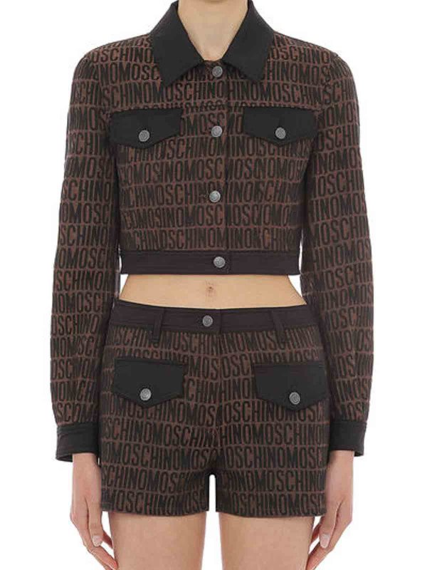 MOSCHINO: Lederjacken online - Lederjacke - Braun