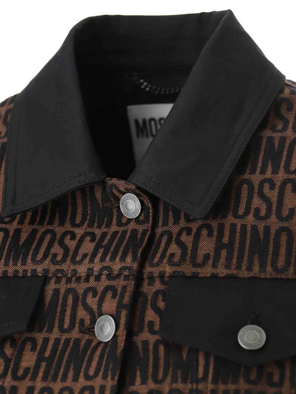 Lederjacke - Braun shop online: MOSCHINO