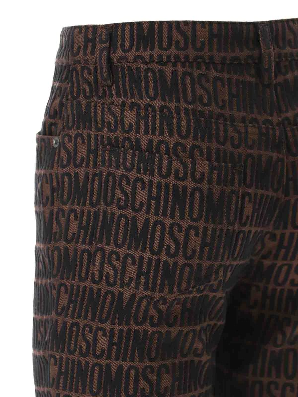 Lederjacke - Braun shop online: MOSCHINO