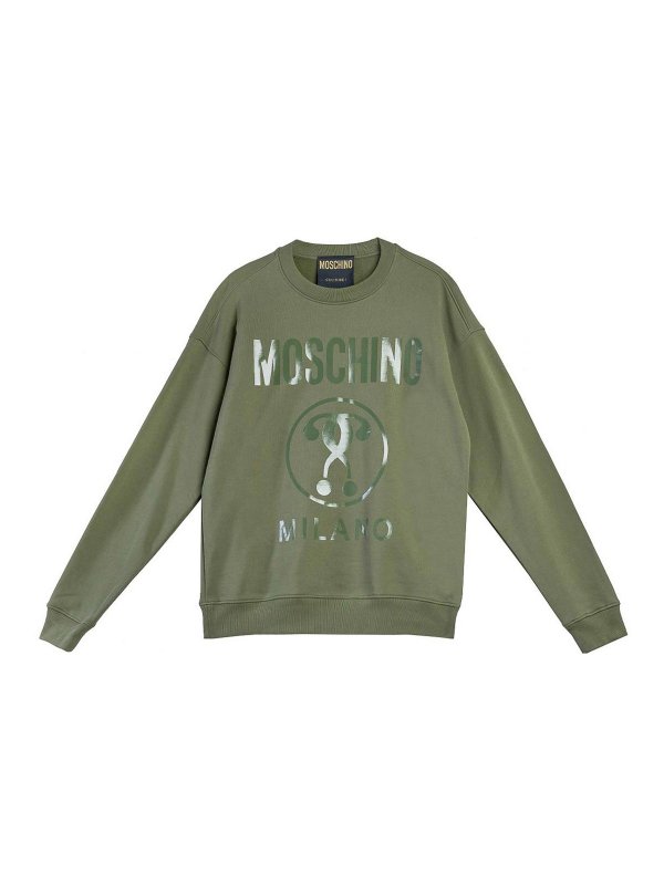 MOSCHINO: スウェット＆セーター - スウェットシャツ/セーター - ダークグリーン