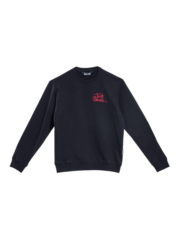 JUST CAVALLI: Sudaderas y suéteres - Sudadera - Negro