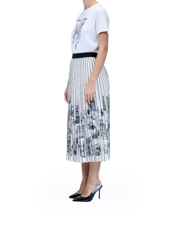 The Best Shops KARL LAGERFELD: Knielange und Midi Röcke - Midirock - Creme