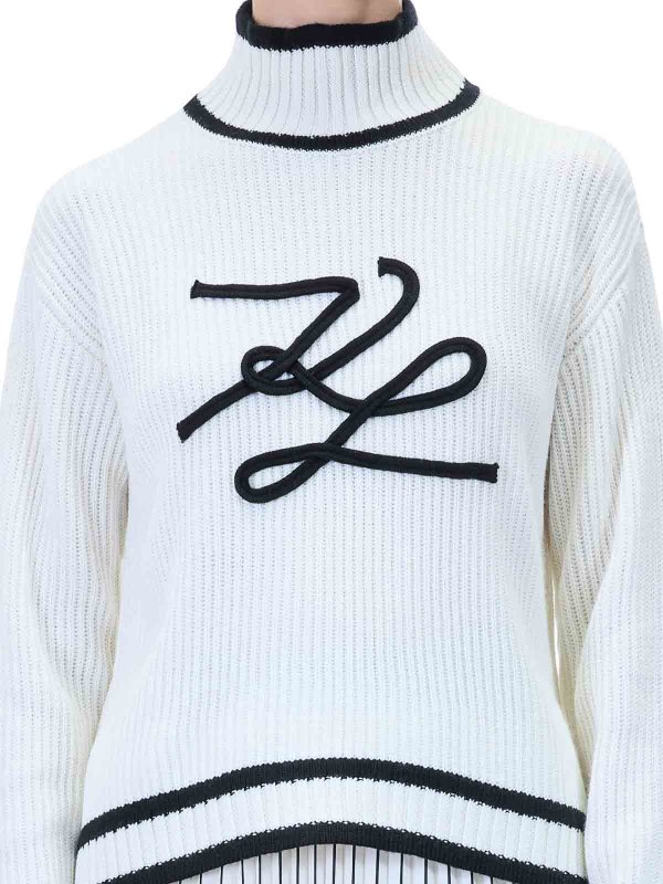 KARL LAGERFELD buy online Rundhalspullover - Weiß